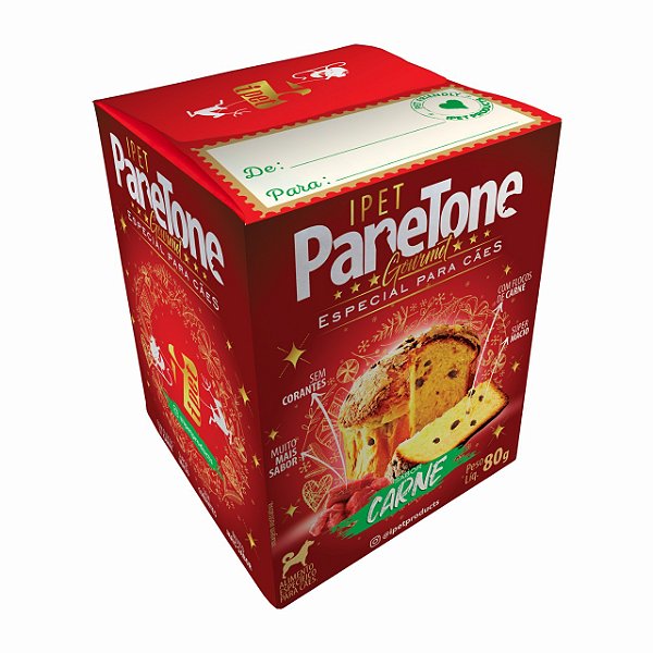 Panetone para Cães sabor Carne 80g