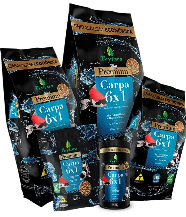Ração Poytara Premium para Carpa 6x1