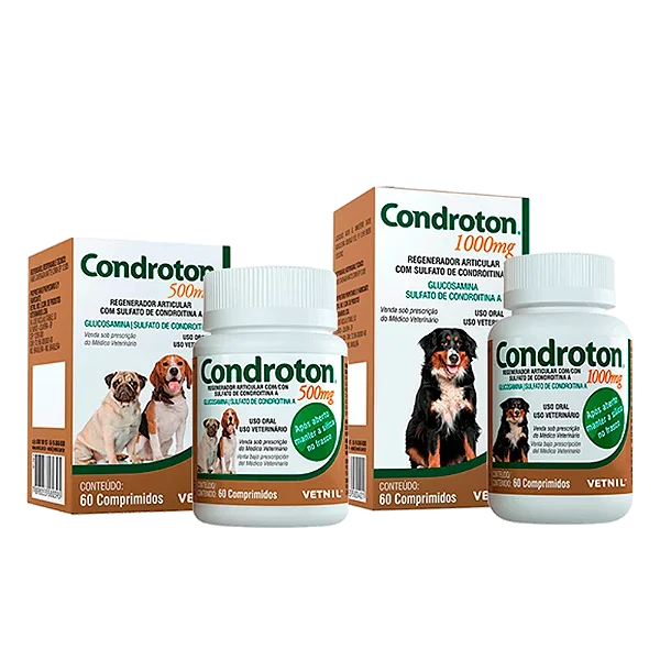 Condroton® Vetnil Regenerador Articular para Cães com Condroitina e Glucosamina