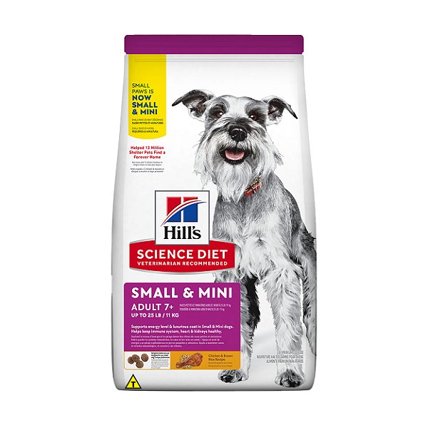 Ração Hill's Science Diet Adulto 7+ Pequenos e Mini para Cães Idosos Sabor Frango