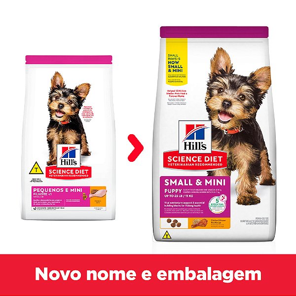 Ração Hill's Science Diet Pequenos e Mini para Cães Filhotes Sabor Frango
