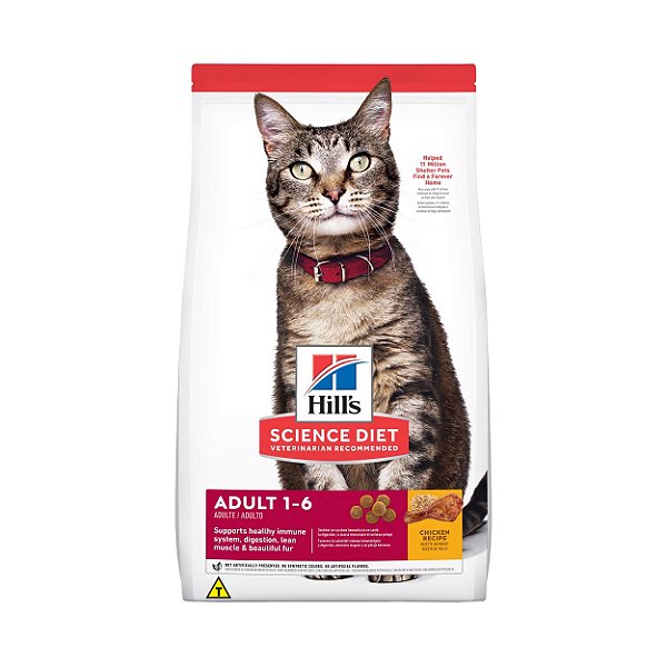 Ração Hill's Science Diet para Gatos Adultos Sabor Frango