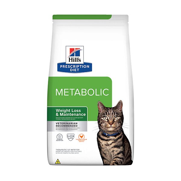 Ração Hill's Prescription Diet Metabolic Obesidade Perda & Manutenção de Peso sabor Frango 1,81kg