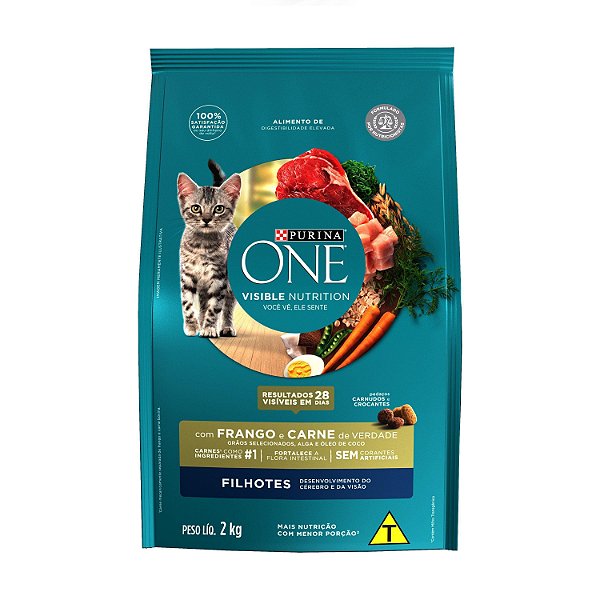 Ração Seca One Gato Filhote sabor Frango e Carne