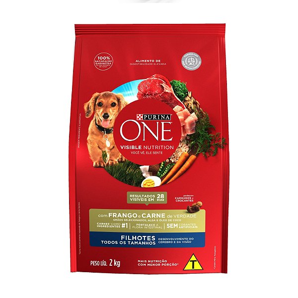 Ração Seca One Cão Filhote sabor Frango e Carne