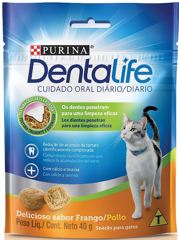 Petisco Dentalife Gato Adulto sabor Frango 40g