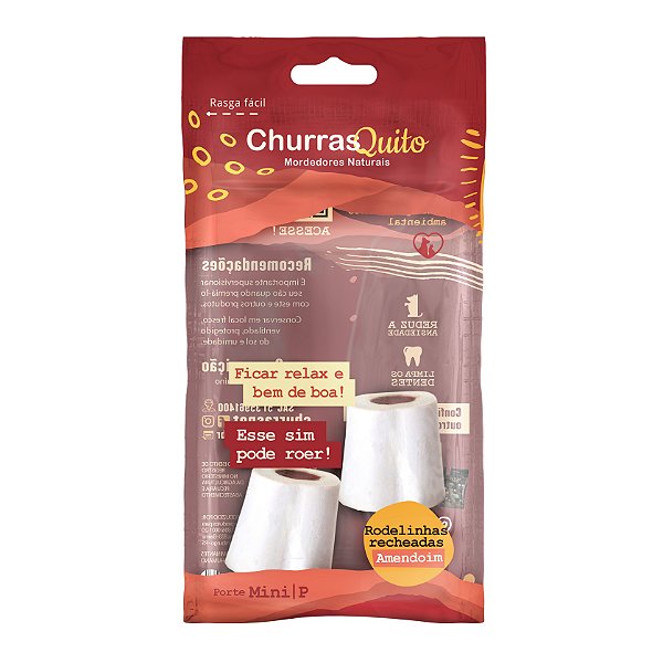 Petisco Natural ChurrasQuito Rodelinha Recheada Amendoim
