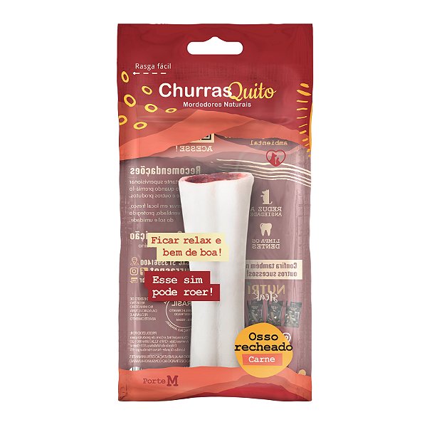 Petisco Natural ChurrasQuito Osso Recheado Carne