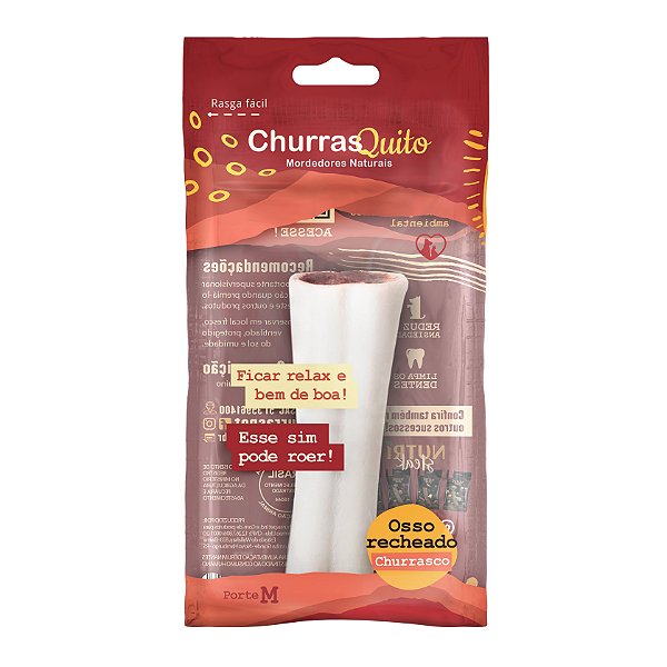 Petisco Natural ChurrasQuito Osso Recheado Churrasco