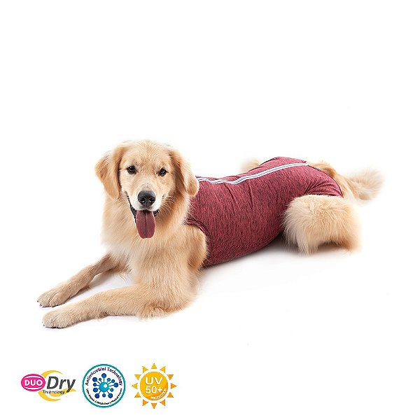 Roupa Pós Cirúrgica Pet Med Duo Dry Regular para Cães Rosa