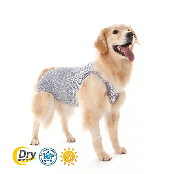 Roupa Pós Cirúrgica Pet Med Ultra Light Color Regular Para Cães Cinza