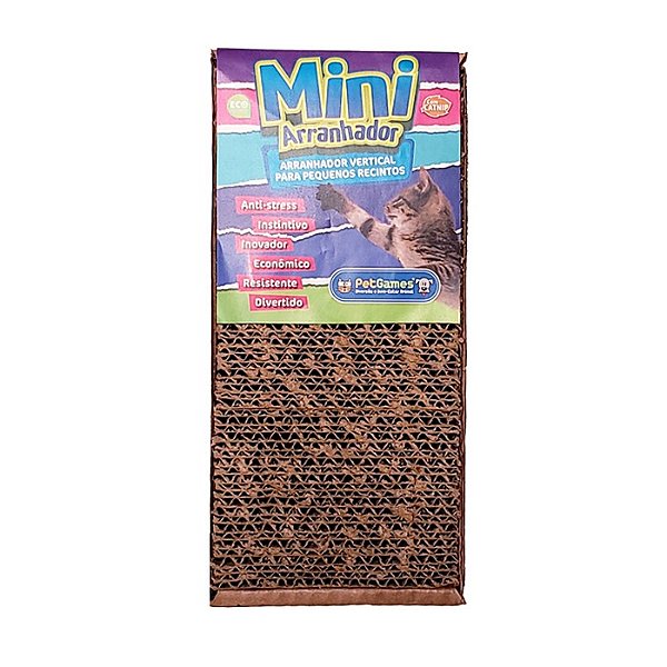 Arranhador Vertical PetGames Mini Arranhador com Adesivos
