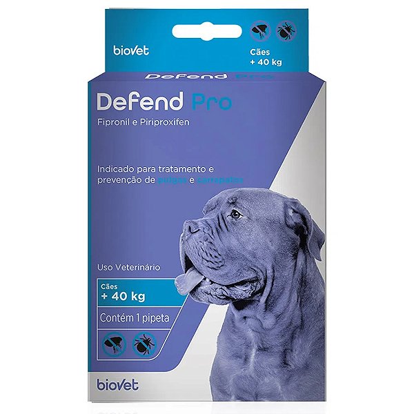 Antipulgas e Carrapatos Biovet Defend Pro +40kg 4,02ml