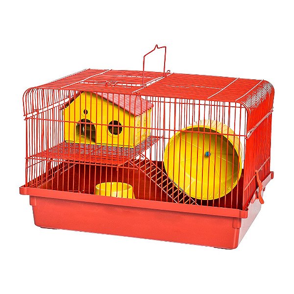 Gaiola Hamster Jel Plast 2 Andares Horizontal Desmontável Ref. 631