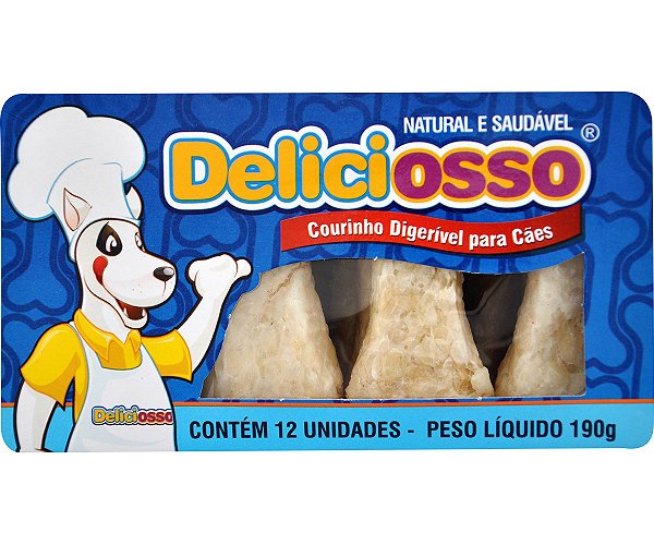 Courinho Digerível para Cães Deliciosso Flat Bone 190g