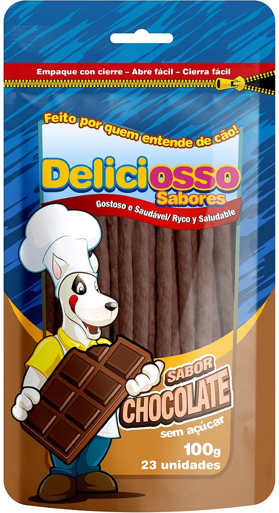 Palito Deliciosso Sabores sabor Chocolate 100g 23 Unidades