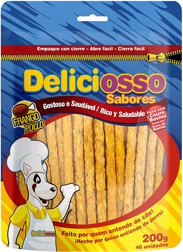 Palito Fino Deliciosso Sabores sabor Frango 200g 46 Unidades