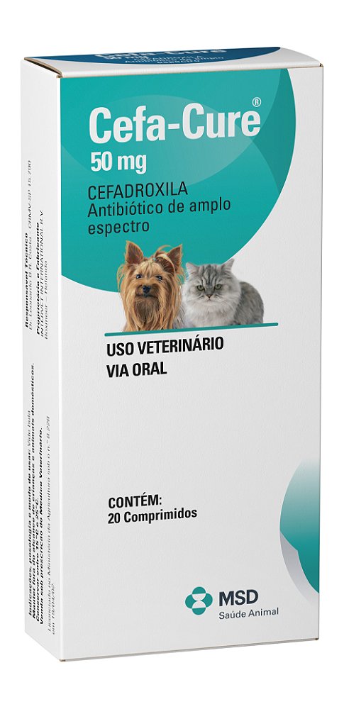 Antibacteriano MSD Cefa-Cure 50mg 20 Comprimidos