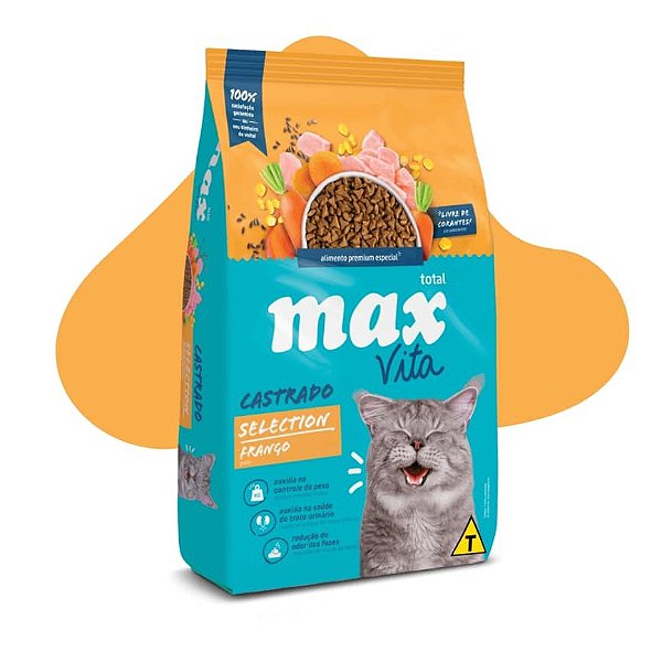 Ração Seca Max Vita Selection Castrados sabor Frango