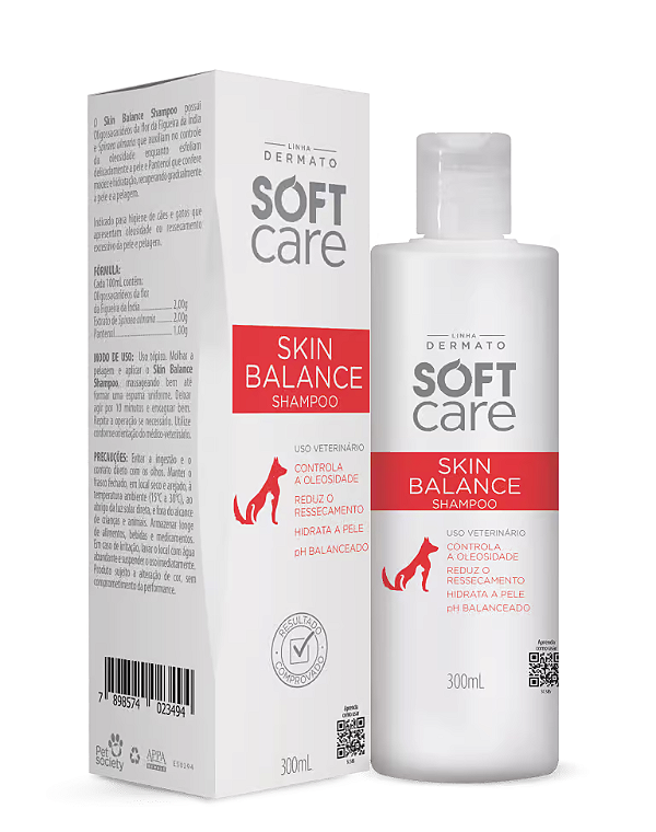 Skin Balance Shampoo Soft Care Dermato Controle de Oleosidade e Descamação