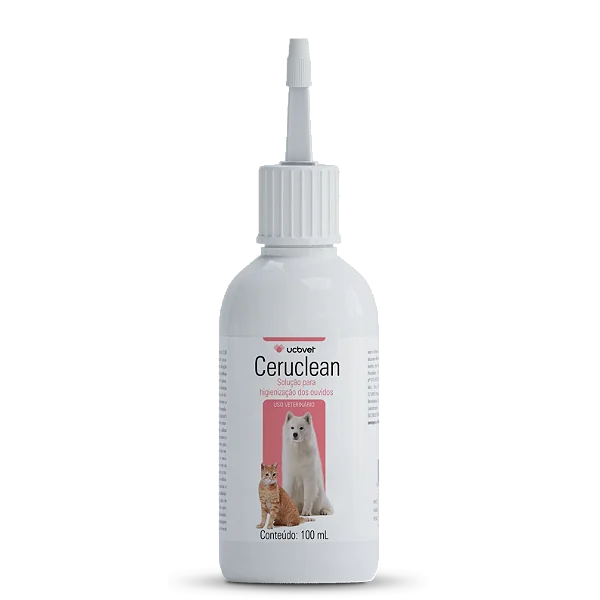 UCBVet Ceruclean® 100mL Solução Auricular para Higienização de Cães e Gatos