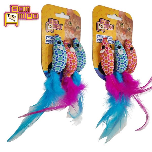Cat Ratinhos Plumas C8133 Bom Amigo Cores Variadas
