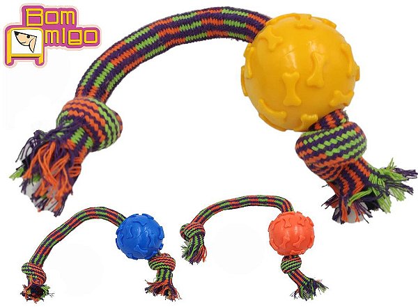 Dog Corda Ball II W12030 Bom Amigo Cores Variadas