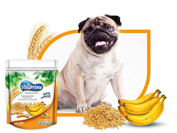 Biscoito VitaPrime sabor Banana, Cereais e Quinoa 200g