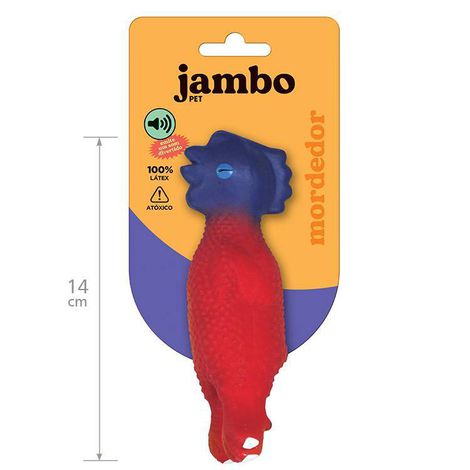 JB25560V - Mordedor Jambo Galinho Color Pequeno Vermelho