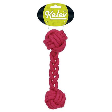 KE22051F - Mordedor Corda Jambo Kelev Osso Rosa