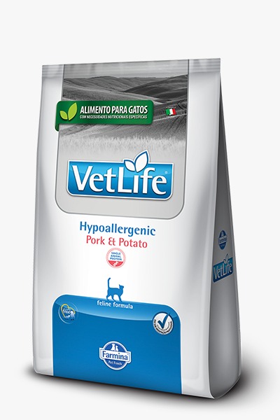 Ração Seca Vet Life Feline Hypoallergenic Pork & Potato
