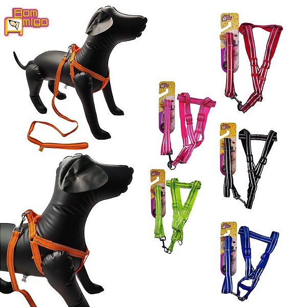 Q10181 Dog Peitoral Bom Amigo Refletiva Noite P