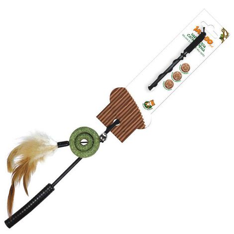 JB70507N Vara Jambo Roda Catnip com Pena