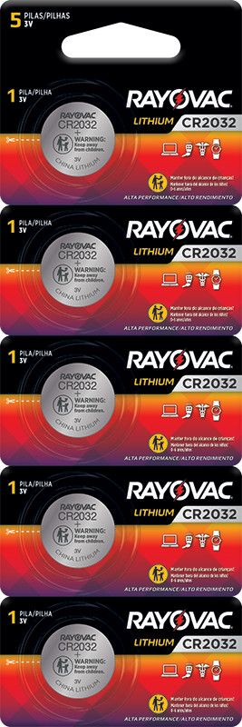 Cód.: CR2032-1 Cartela Pilha Rayovac Eletrônica Botão 1 Unidade