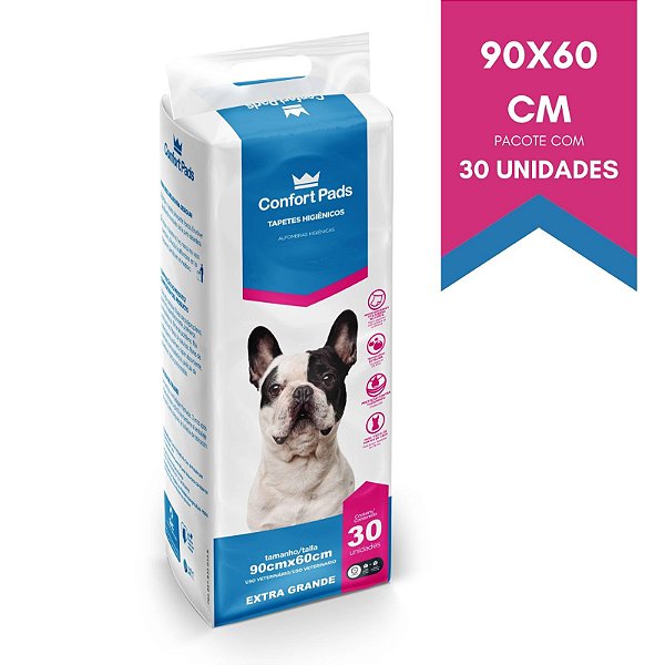 Tapete Higiênico Confort Pads Extra Grande 90x60cm