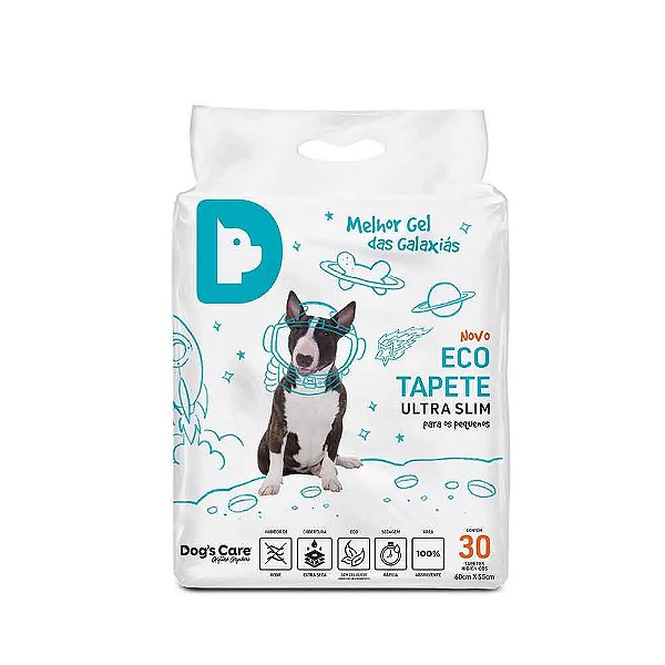 Eco Tapete Higiênico Ultra Slim Dog's Care 55x60cm 30 Unidades