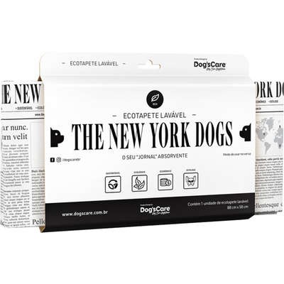 Eco Tapete Higiênico Lavável The New York Dogs Dog's Care 88x58cm