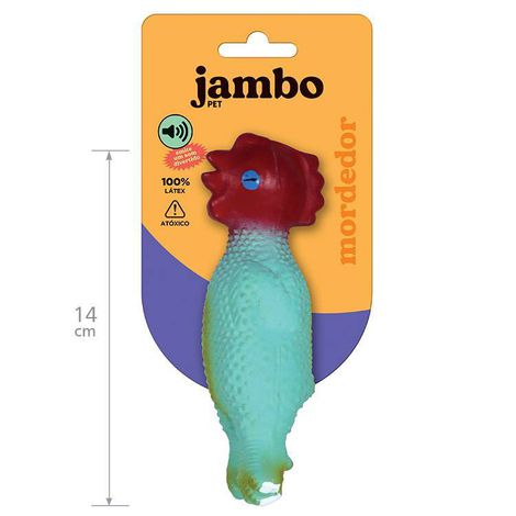 JB25560A - Brinquedo Jambo Mordedor Galinho Color Pequeno Azul