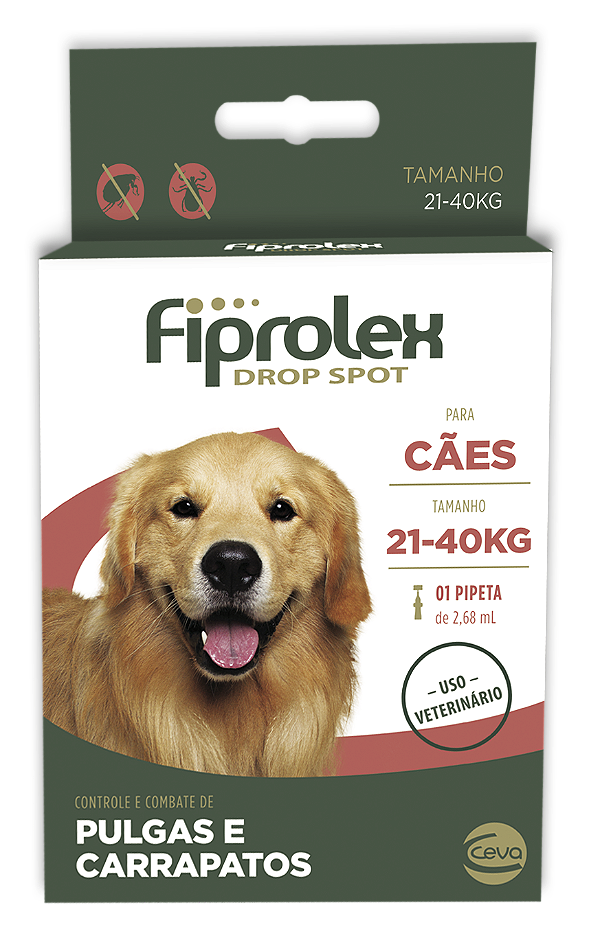Ectoparasiticida Ceva Fiprolex Drop Spot 21 a 40kg