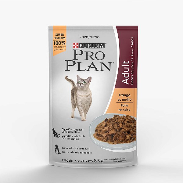 Alimento Úmido Sachê Pro Plan Gato Adulto sabor Frango ao Molho