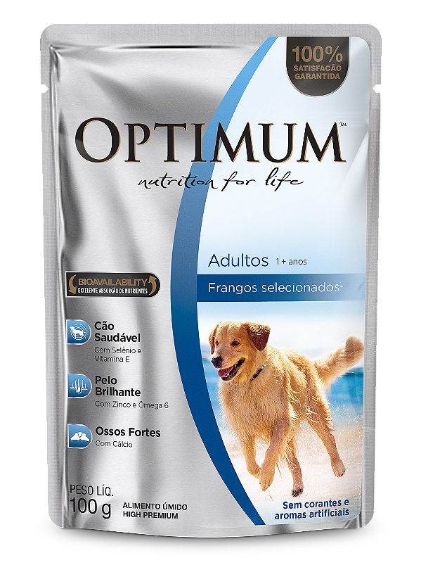 Alimento Úmido Sachê Optimun Cão Adulto sabor Frango