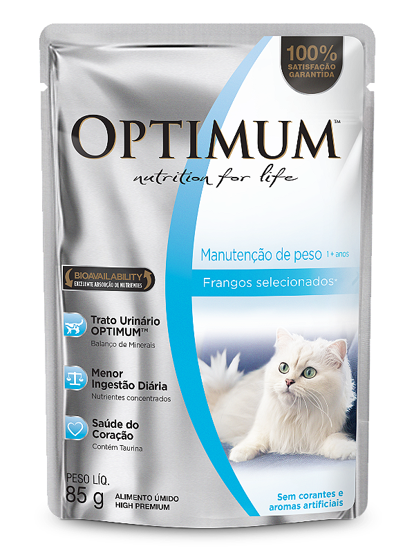 Alimento Úmido Sachê Optimun Gato Adulto Manutenção de Peso