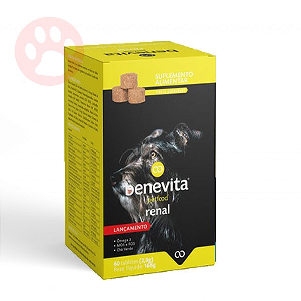Suplemento Alimentar Benevita Renal Cães 60 Tabletes