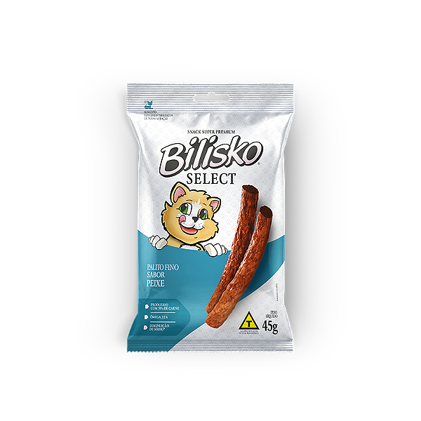 Palito Fino Bilisko Gatos sabor Peixe 45g