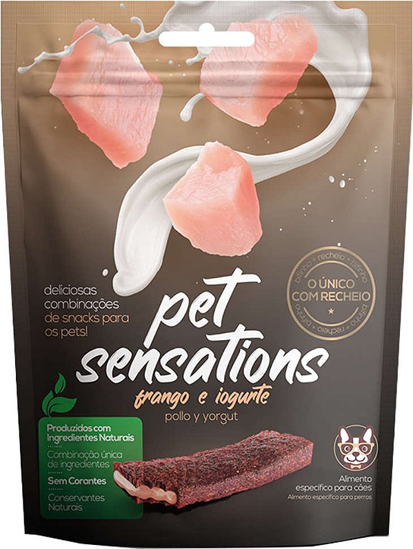Bifinho Recheado Pet Sensations Cães sabor Frango e Iogurte
