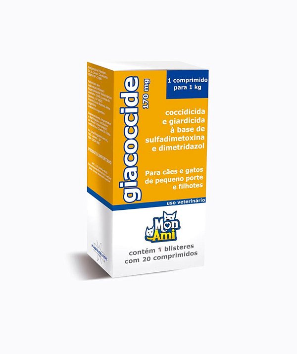 Giacoccide Mon Ami 170mg 1 Blister com 20 Comprimidos