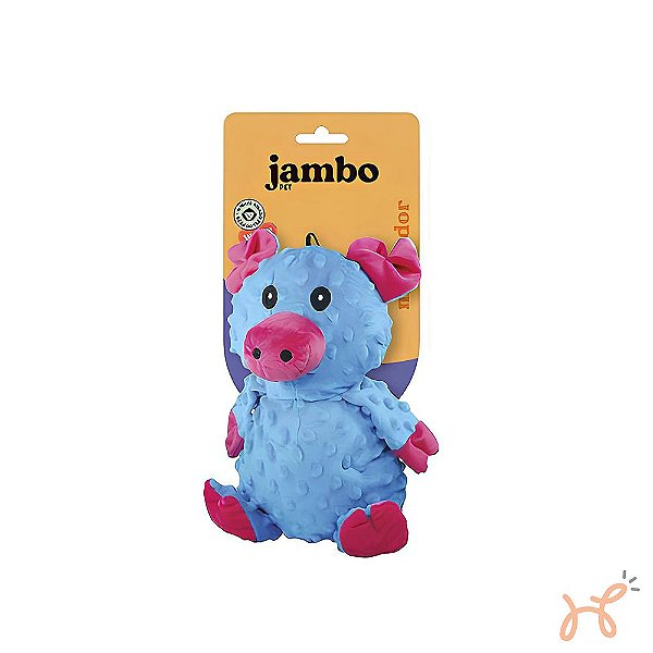 Mordedor Jambo Pelucia Porco Azul
