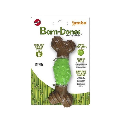 JB25626N Mordedor Jambo Bambone Osso Pequeno Maca Verde