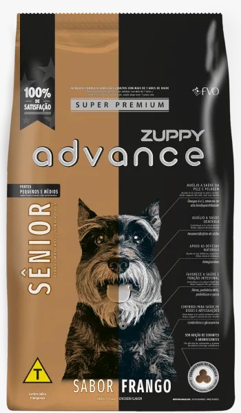 Ração Seca Zuppy Advance Senior sabor Frango