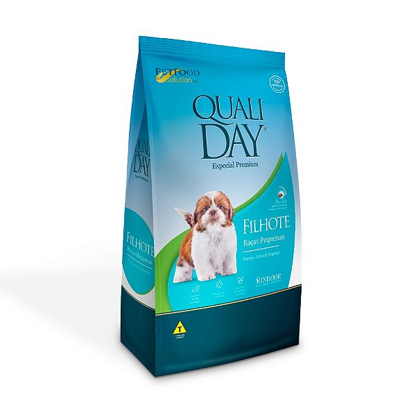 Ração Seca Qualiday Cães Filhotes Raças Pequenas